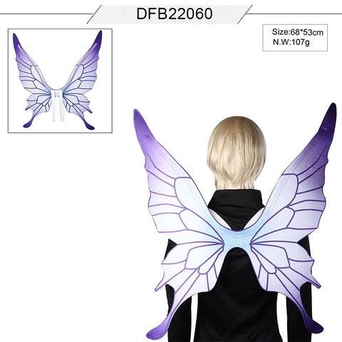 Gradient Butterfly Fairy Wings For Halloween Mardi Gras Costume Party Non Woven Fabric Dress Up Props For Women Adult