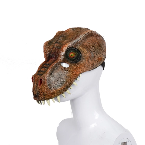 Realistische Dinosaurier Tyrannosaurus Maske PU Schaum Kopfbedeckung Für Halloween Cosplay Karneval Party Tier Maskerade Kostüm
