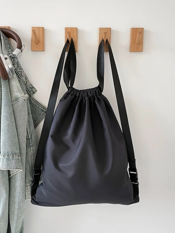 Zaino Leggero In Nylon Con Coulisse Pieghevole Borsa Scuola Casual Grande Capacità Borsa Sportiva Per Donne Ragazze