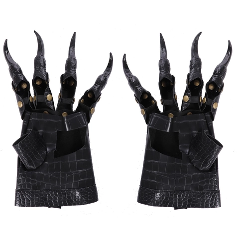 Γάντια με Νύχια Δράκου για το Halloween Γοτθικό Πριτσίνι Δέρμα PU Μοτίβο Κροκόδειλου Μακριά Νύχια Cosplay Αξεσουάρ