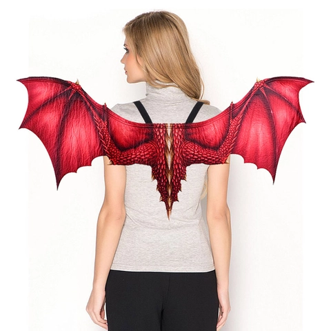Realistic Dragon Wings Halloween Cosplay Accessory Non-Woven Fabric Devil Bat Wings For Carnival Theme Party Adult Unisex Costume Props