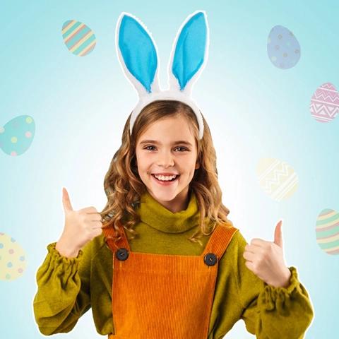 Easter Bunny Ears Headband Soft Plush For Party Cosplay Decoration Cute Animal Hair Accessory For Kids Adults