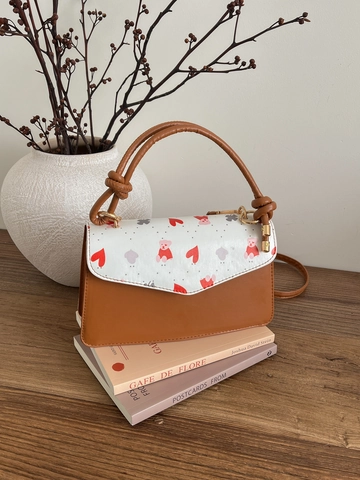 Borsa a Tracolla in Pelle PU Moda Donna Borsa a Mano Grande Capacità Colore a Contrasto Simpatica Fantasia Per Viaggio