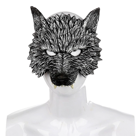 Werwolf Maske Realistische Tierkopfbedeckung Weiches PU Metallic Finish Für Halloween Karneval Maskerade Cosplay Kostüm Requisiten