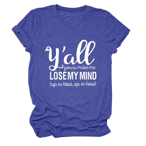 Women Casual Round Neck Short Sleeve T-Shirt Cotton Blend Graphic Slogan Print Loose Oversized Streetwear Top