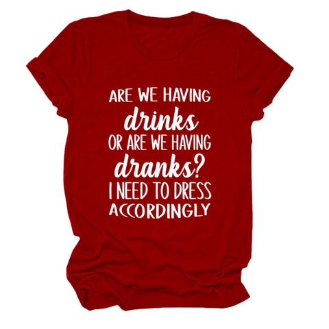T-Shirt Da Donna Con Slogan Misto Cotone Girocollo Maniche Corte Casual Ampia Grafica Top
