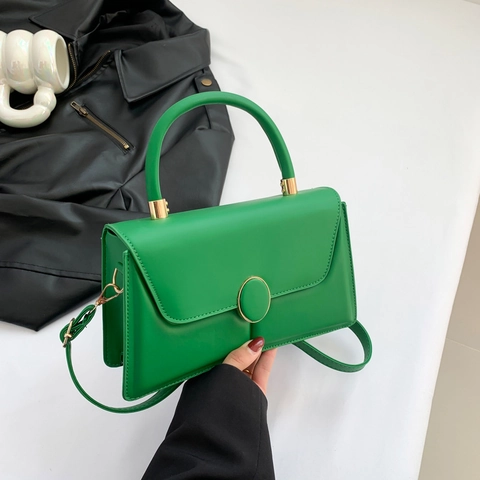 Women Minimalist PU Leather Small Square Bag Elegant Flap Handbag With Adjustable Strap Daily Office Shoulder Crossbody Bag