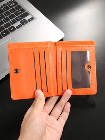 Portefeuille Homme Texture Fibre de Carbone Blocage RFID Bifold Court Porte-Monnaie Avec Poche Zippée Porte-Cartes Affaires Simple