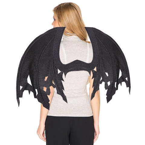 Halloween Dragon Bat Wings Costume For Adults Kids Non-Woven Fabric Glitter Carnival Party Cosplay Wings Decoration Props