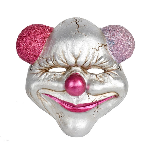 Halloween Carnival Party Horror Smiling Joker 3D PU Mask Realistic Cracked Texture Scary Clown Face Mask For Adult Cosplay Performance Prop