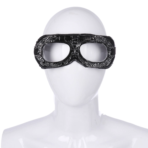 Occhiali Steampunk Aviatore Retro Gotico Pelle PU Telaio In Plastica Per Cosplay Carnevale Accessori Per Costumi