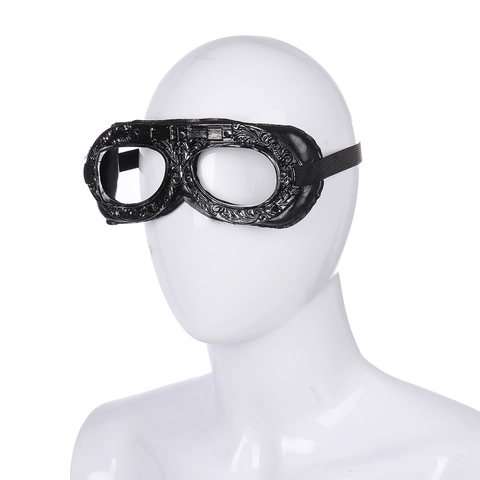 Occhiali Steampunk Aviatore Retro Gotico Pelle PU Telaio In Plastica Per Cosplay Carnevale Accessori Per Costumi