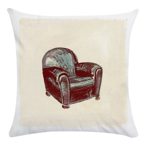 Fodera per Cuscino con Motivo a Sedia Artistica Vintage Fodera per Cuscino da Divano Disegnata a Mano per Arredamento Casa
