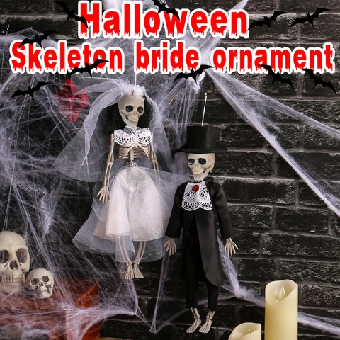 Decorazioni Appese Scheletro Sposa E Sposo Halloween Accessori Matrimonio Gotici Spaventosi Decorazione Festa