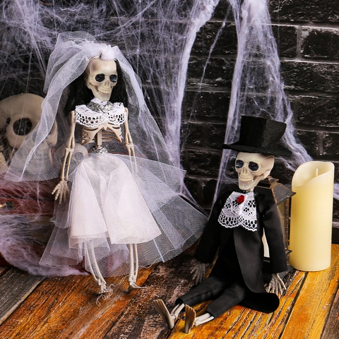 Decorazioni Appese Scheletro Sposa E Sposo Halloween Accessori Matrimonio Gotici Spaventosi Decorazione Festa