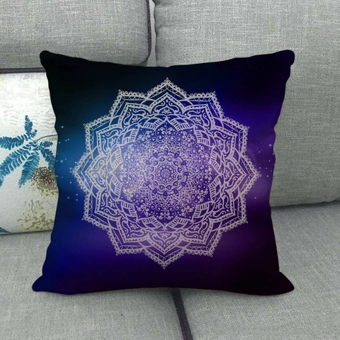 Decoratieve Kussensloop Mandala Patroon Linnen Melkweg Sterrenhemel Boho Stijl Kussenhoes Voor Bank Bed Woonkamer