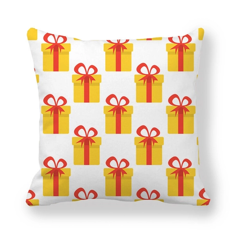 Funda De Cojín De Navidad Terciopelo Piel De Melocotón Decorativa Funda De Almohada Cuadrada Para Sofá Dibujos Animados