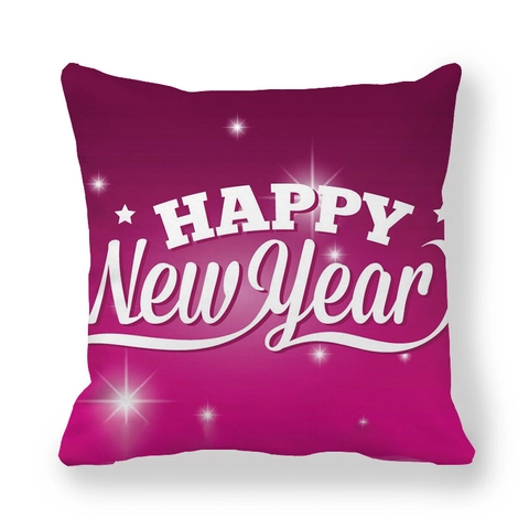 Weihnachten Wurfkissenbezug Pfirsichhaut Polyester Dekorativer Kissenhülle Für Feiertag Home Decor Neujahr Druck Quadratisch