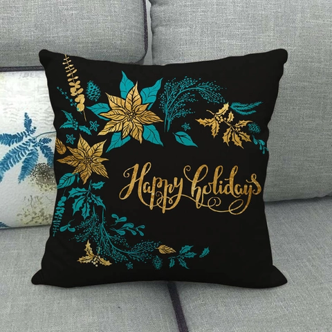 Quadratischer Leinen Kissenbezug Sternenhimmel Weihnachten Dekorativer Kissenbezug Für Sofa Couch Home Decor