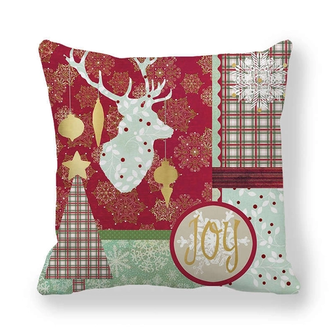 Housse De Coussin De Noël Peau De Pêche Velours Carré Impression Numérique Décoration De Fête Motif Bonhomme De Neige