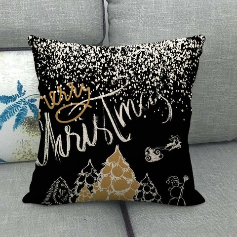 Fundas De Cojín Decorativas De Navidad Fundas De Almohada De Lino Cuadradas Decoración Del Hogar Para Sofá Cama