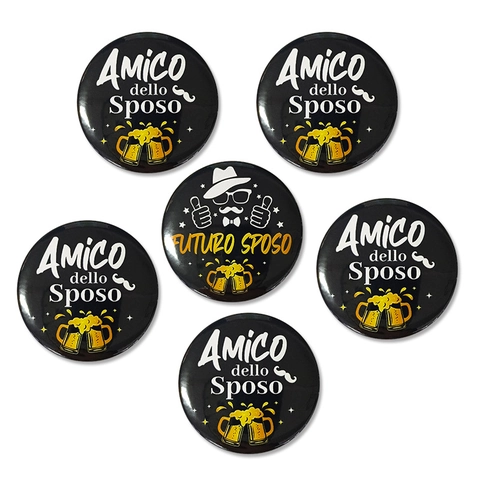 Spille in Banda Stagnata per Addio al Celibato Tema Sposo e Amico Dello Sposo Accessori per Gentiluomini per Celebrazione Matrimonio