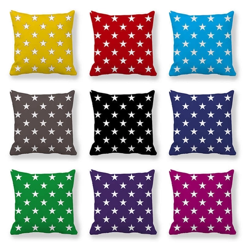 Kussensloop Met Sterrenpatroon Perzikhuid Fluweel Decoratieve Kussenhoes Moderne Eenvoudige Stijl Voor Sofa Bed Woonkamer