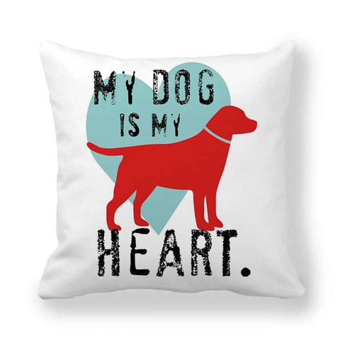 Funda de Cojín de Terciopelo de Piel de Melocotón Serie de Perros de Dibujos Animados Funda de Almohada Cuadrada Decorativa con Citas en Inglés