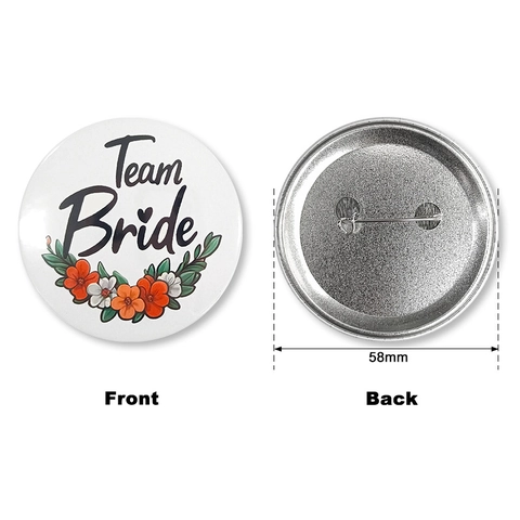 Distintivi Per Festa Matrimonio Pin In Banda Stagnata Team Bride Groom Floreale Cartone Animato Decorazione Per Addio Al Nubilato