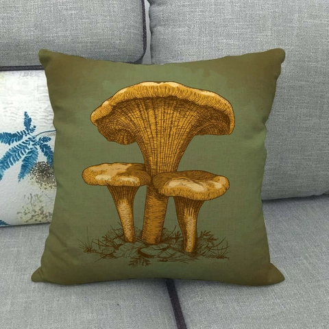 Fodera Per Cuscino In Lino Quadrata Stampa Frutta Verdura Funghi Stile Fattoria Decorativa Per Divano