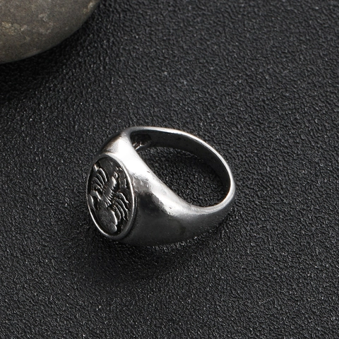 Vintage Alloy Scorpion Relief Ring Retro Punk Gothic Biker Style Jewelry For Men And Women Silver Color