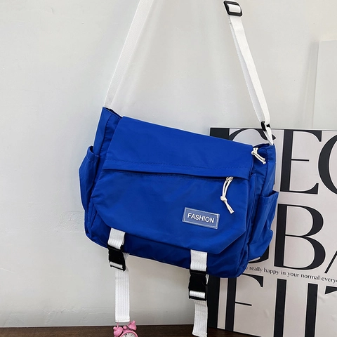 Large Capacity Nylon Messenger Bag Japanese Work Style Fashion Crossbody Shoulder Bag For Women Men Student Casual Bag