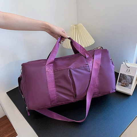 Large Capacity Gym Travel Bag For Men Women Waterproof Oxford Cloth Duffel Bag With Dry Wet Separation Shoe Compartment