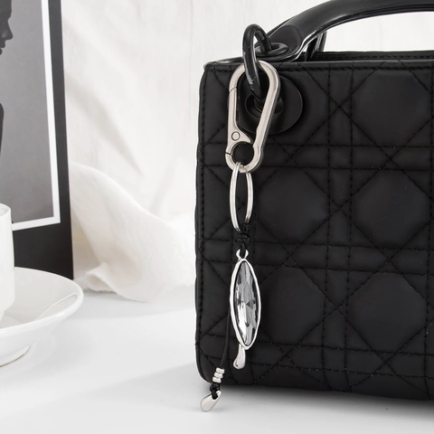Mode Legierung Acrylkristall Herz Marquise Blatt Schlüsselanhänger Für Damen Versilberter Taschenanhänger Schlüsselring Schmuck Geschenk