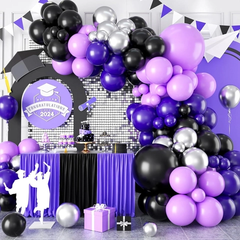 Halloween Ballon Bogen Girlande Lila Schwarz Augapfel Fledermaus Abschlussfeier Party Latex Aluminiumfolie Deko Zubehör
