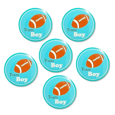 Round Tinplate Badge For Gender Reveal Party Team Boy Girl Pin Button For Baby Shower Decoration Metal Brooch Accessories