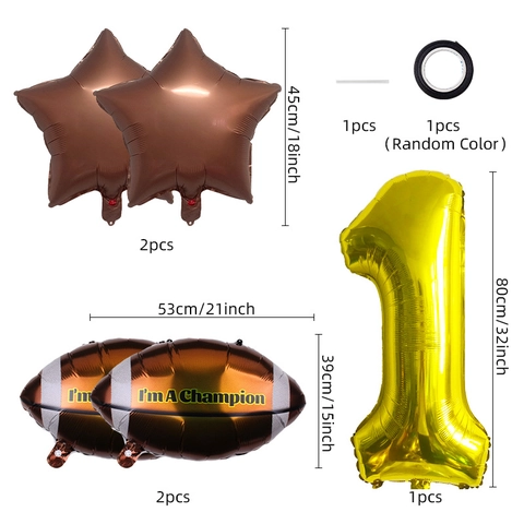 Set Di Palloncini Da Football In Alluminio Per Decorazioni Di Festa Di Compleanno Tema Sport Palloncini Mylar Stella Trofeo