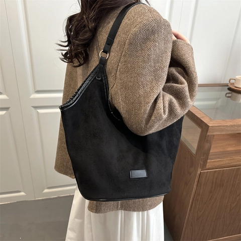 Große Schultertasche Aus Wildlederimitat Leopard Print Tote Vintage Minimalistische Unterarm Handtasche Für Damen