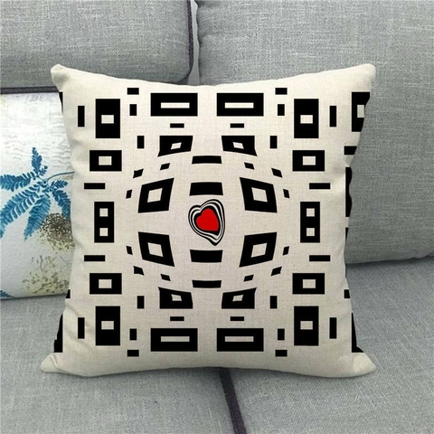 Modern Square Decorative Throw Pillow Cover Faux Linen Cotton Geometric Marble Rose Pattern Cushion Case For Sofa Home Decor