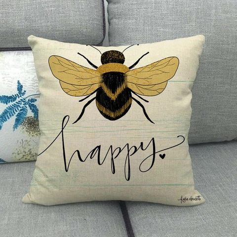 Vierkante Linnen Kussenslopen Bij Zonnebloem Vintage Kunst Decoratieve Kussenhoezen Voor Sofa Bank Woonkamer