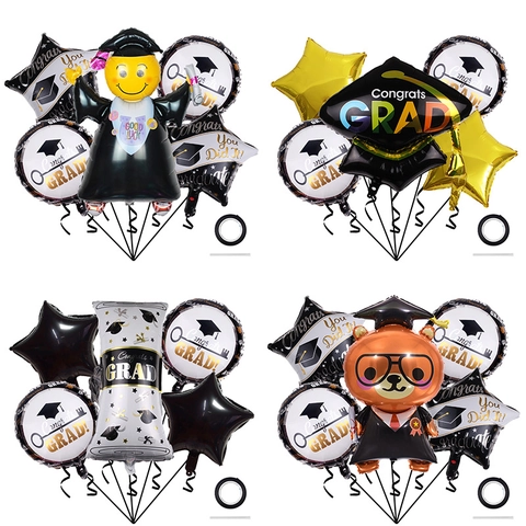 Palloncini In Alluminio Per Festa Di Laurea Congratulazioni Decorazione Della Cerimonia Diploma Cappello Stella Ornamenti