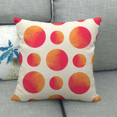Moderner Aquarell Polka Dot Leinen Kissenbezug Geometrische Stern Schmetterling Muster Dekorative Kissenhülle Für Sofa Wohnzimmer