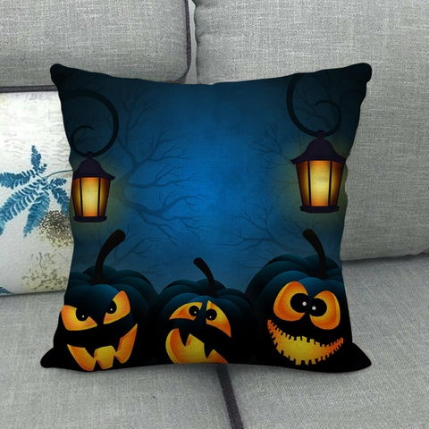 Fundas De Cojín De Lino Para Halloween Fundas Decorativas Para Sofá Calabaza Murciélago Fantasma Búho Tema Gótico Decoración