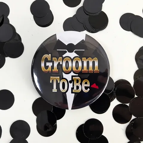 Round Tinplate Button Pin Badges Groom To Be Team Groom Bachelor Party Wedding Groomsmen Accessories For Bachelorhood