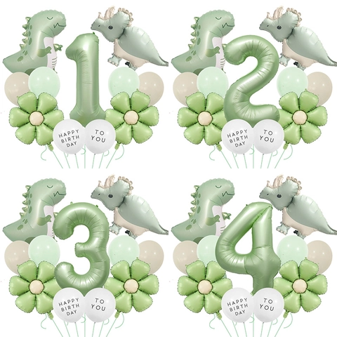 Dinosauro Tema Compleanno Palloncino Festa Decorazione Foglio di Alluminio Lattice Palloncini Per Ragazzi Giungla Compleanno