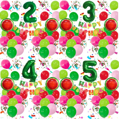Wassermelone Geburtstag Party Deko Frucht Ballons Happy Birthday Banner Für Kinder Sommer Frucht Motto Geburtstag Party Dekor