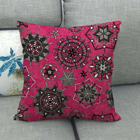 Mandala Bohemian Geometric Pattern Linen Pillowcase Vintage Ethnic Cushion Cover Decorative Square Case For Sofa Living Room Home Decor