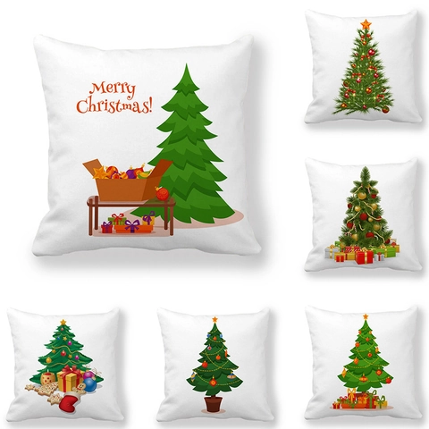 Fodera per Cuscino Serie Albero di Natale in Velluto Pelle di Pesca Moderna Minimalista Quadrata Decorativa per Divano