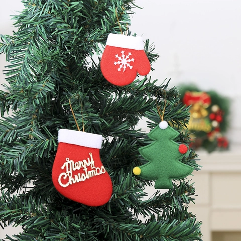 Weihnachtshänger Plüsch Vliesstoff Weihnachtsmann Schneemann Rentier Baum Socken Dekorationen Für Weihnachtsfeier Heimdeko