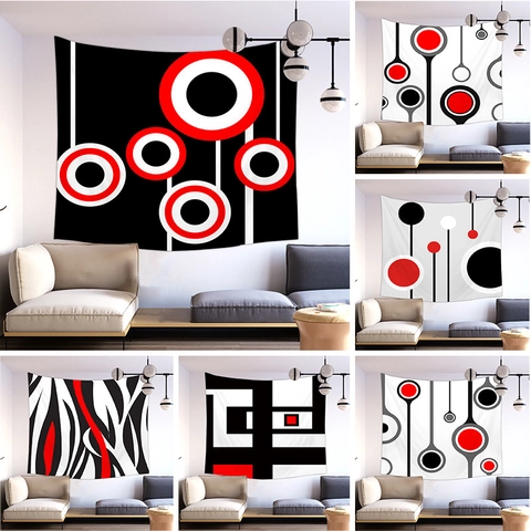 Arazzo Da Parete Geometrico Astratto Tessuto Poliestere Motivo Puntini Decorazione Per Soggiorno Camera Da Letto Arte